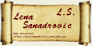 Lena Sanadrović vizit kartica